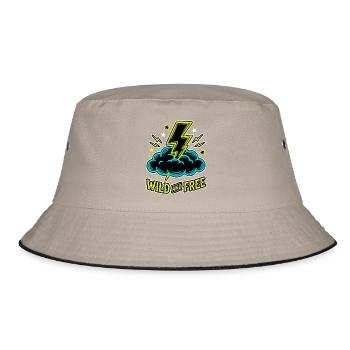 Wild And Free Blitz Wolke - Bucket Hat - Khaki/Schwarz - Vorne