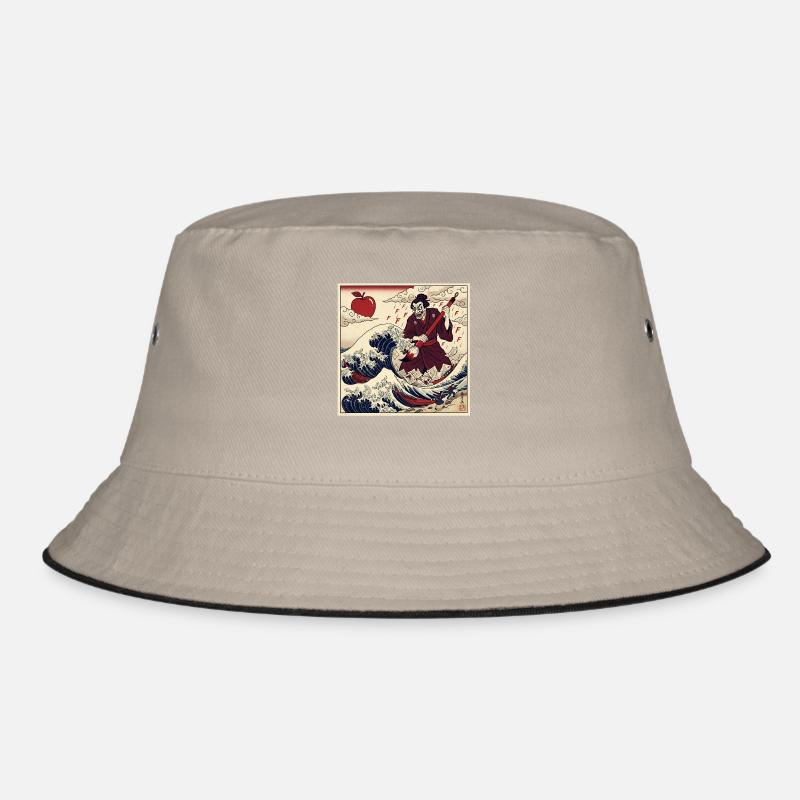 Samurai Teacher F Notes Tsunami Wave Bucket Hat