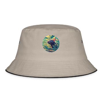 Ratten Ratte - Bucket Hat - Khaki/Schwarz - Vorne