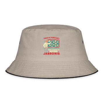 Todays Forecast 100% Chance Of Seeing Jabronis - Bucket Hat - Khaki/Schwarz - Vorne