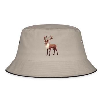 Rentiere Rentier - Bucket Hat - Khaki/Schwarz - Vorne