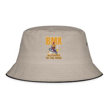 BMX Alles Gut Im Schlamm - Bucket Hat - Khaki/Schwarz - Vorne
