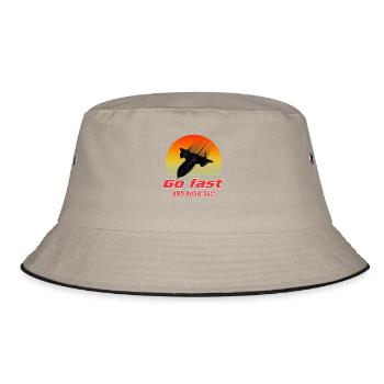 Go fast and burn gas ! Blackbird - Bucket Hat - Khaki/Schwarz - Vorne
