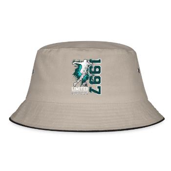 1997 Geburtsjahr Geburtstag - Bucket Hat - Khaki/Schwarz - Vorne