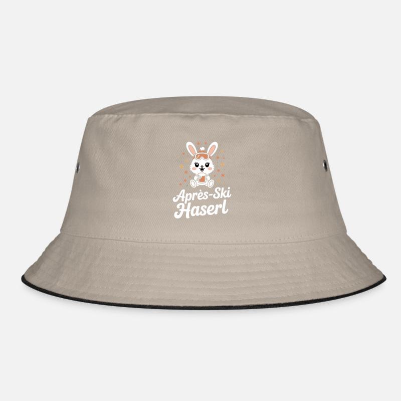 Après-ski bunny hut fun Skier ski bunny Bucket Hat