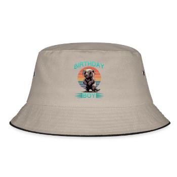 Funny Honey Badger - Bucket Hat - Khaki/Schwarz - Vorne
