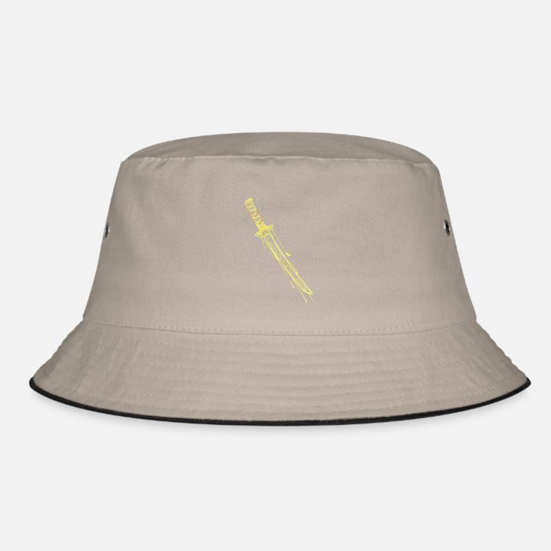Golden Katana Samurai Sword Bucket Hat
