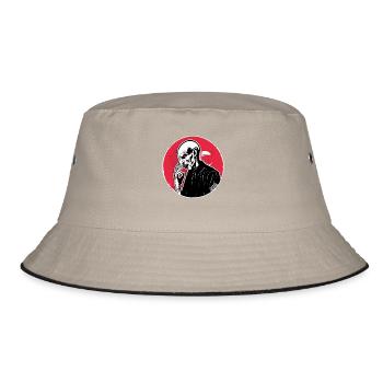 Crimson Zombie Silhouette - Bucket Hat - khaki/black - Front