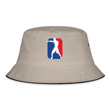 boxing_silhouette mma kampfsport - Bucket Hat - Khaki/Schwarz - Vorne