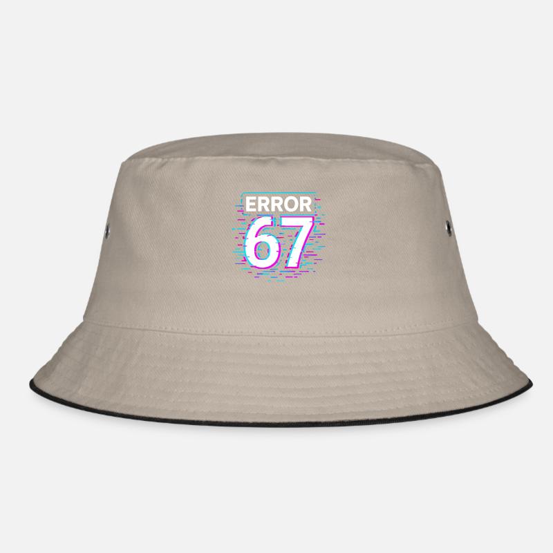 Error 67 Six Seven Glitch Cyber Meme Geschenkidee Bucket Hat