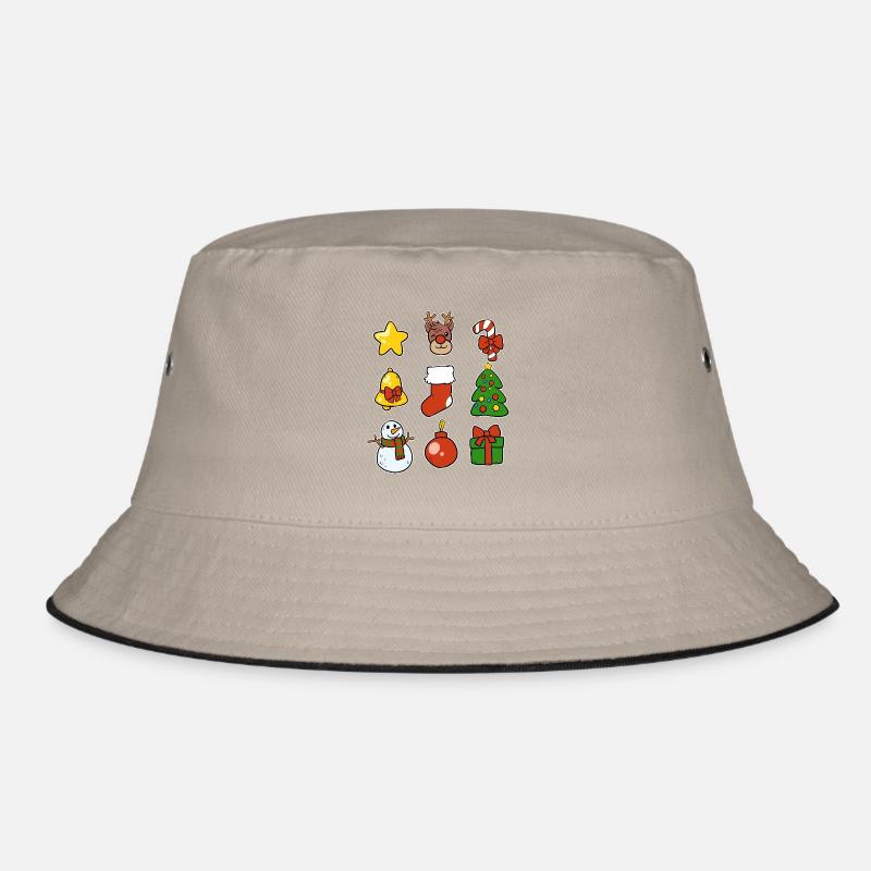 Weihnachts Symbole Sticker Set Advent Weihnachten  Bucket Hat