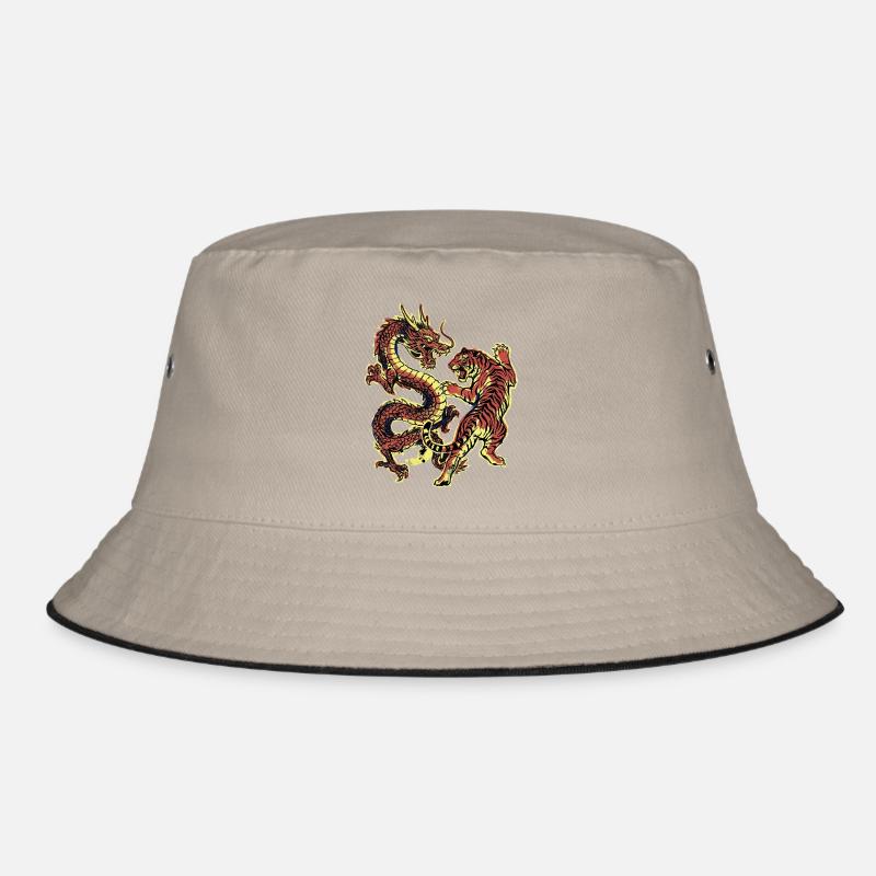 Dragon and Tiger Chinese Bucket Hat