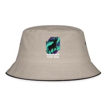 Norwegen Tour 2026 Elch - Bucket Hat - Khaki/Schwarz - Vorne