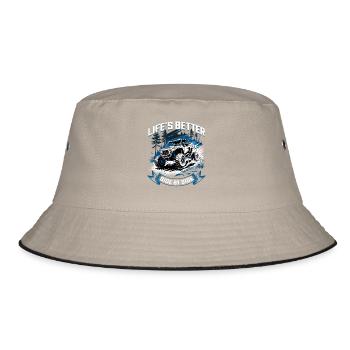 UTV Off Road 4 Wheeler Side by side - Bucket Hat - khaki/black - Front