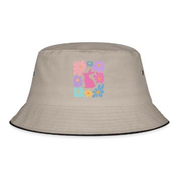 Ostern  - Bucket Hat - Khaki/Schwarz - Vorne