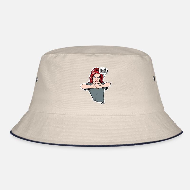 Heart Hands Attitude Cartoon Tee Bucket Hat