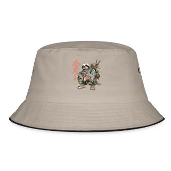 Sloth Samurai in Ukiyoe Armor - Bucket Hat - khaki/black - Front