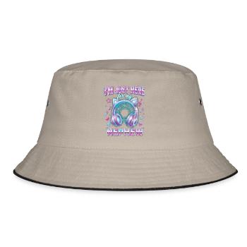 Tante, ich bin nur wegen meines Neffen hier. - Bucket Hat - Khaki/Schwarz - Vorne