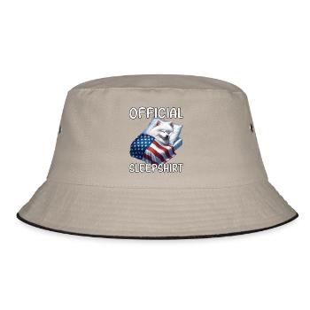 Spitz US Schlafshirt - Bucket Hat - Khaki/Schwarz - Vorne