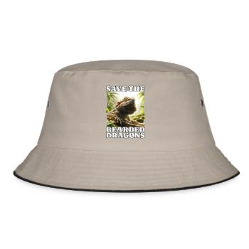 Save Bartagame - Bucket Hat - Khaki/Schwarz - Vorne