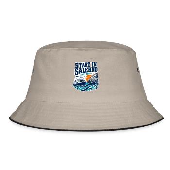 Start in Salerno Tagesausflug Fähre Amalfiküste - Bucket Hat - Khaki/Schwarz - Vorne
