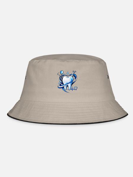 Zahnherz Dental Kraft - Bucket Hat - Khaki/Schwarz