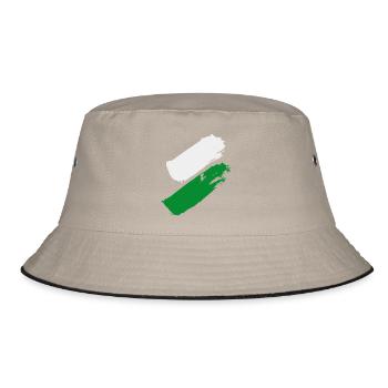 Steiermark Flagge - Bucket Hat - Khaki/Schwarz - Vorne