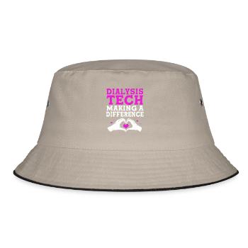 Dialyse-Techniker - Bucket Hat - Khaki/Schwarz - Vorne