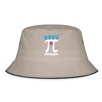 Pi Different Süße Eule Be Different Mathe Lehrer - Bucket Hat - Khaki/Schwarz - Vorne