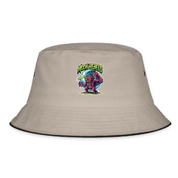  Moon Rebels Alien Monster Horror Halloween - Bucket Hat - Khaki/Schwarz - Vorne