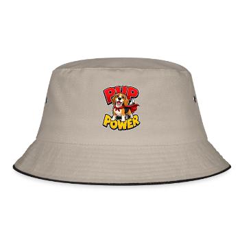 Beagle - Bucket Hat - Khaki/Schwarz - Vorne