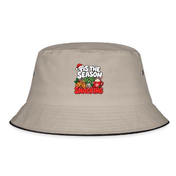 Festliche Snackzeit mit Keksen - Bucket Hat - Khaki/Schwarz - Vorne