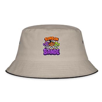 Bonbon Bande - Halloween Süßigkeiten - Bucket Hat - Khaki/Schwarz - Vorne