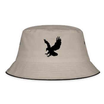 Swooping Jagd Adler - Bucket Hat - Khaki/Schwarz - Vorne