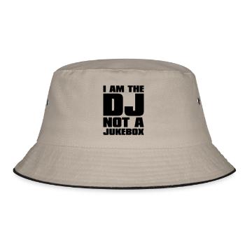 DJ - I am the DJ not a jukebox - Bucket Hat - khaki/black - Front