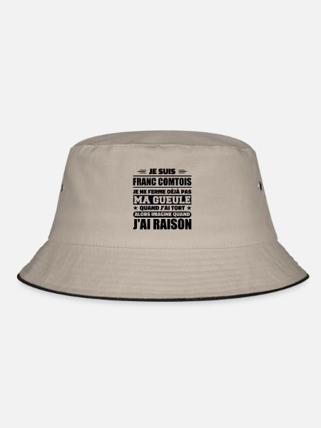Franc comtois I don't shut my mouth frank comté - Bucket Hat - khaki/black - Front