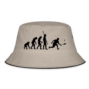 evolution_badminton_022011_c_1c - Bucket Hat - Khaki/Schwarz - Vorne