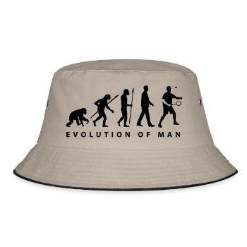 badminton_evolution_02__b_1c - Bucket Hat - Khaki/Schwarz - Vorne