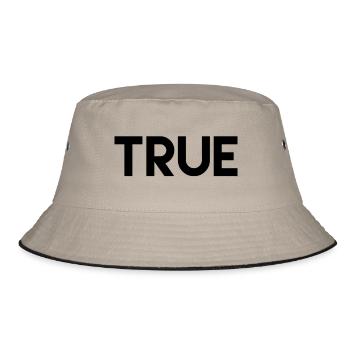stylisches Design, true - Bucket Hat - Khaki/Schwarz - Vorne