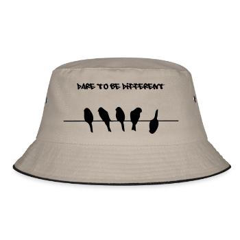 Dare to be different birds - Bucket Hat - khaki/black - Front