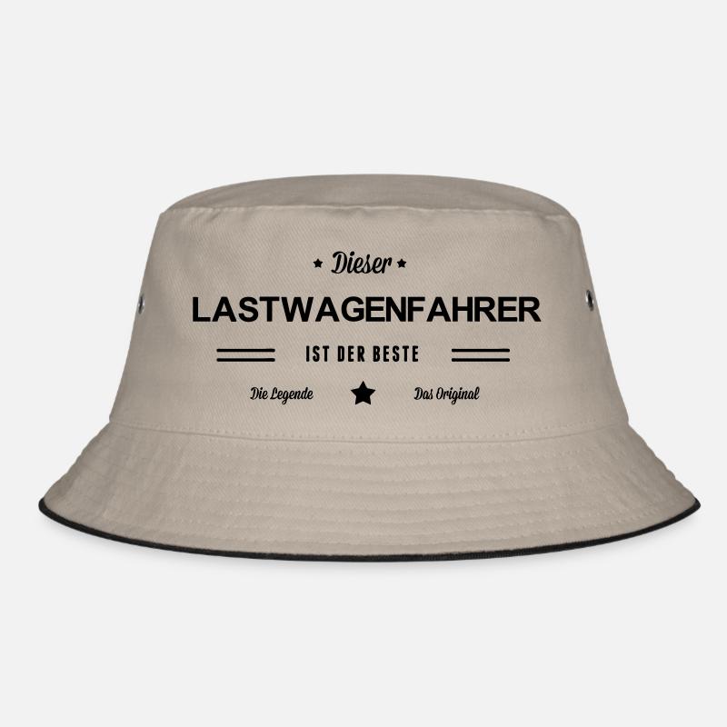 Bester Lastwagenfahrer - Bucket Hat - Khaki/Schwarz