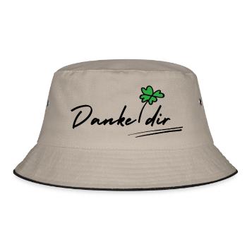 Danke dir - Bucket Hat - Khaki/Schwarz - Vorne