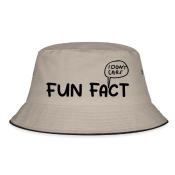 Fun Fact: I Don't Care | Funny Saying Sarcastic - Bucket Hat - khaki/black - Front