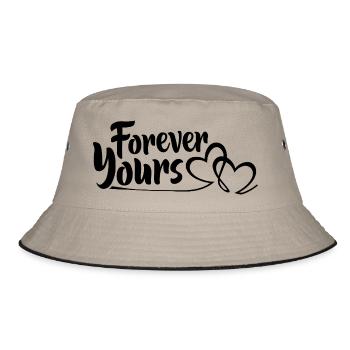 Für immer dein - Bucket Hat - Khaki/Schwarz - Vorne