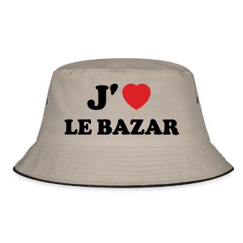 I like the mess - Bucket Hat - khaki/black - Front
