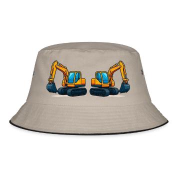 bagger comic 2 - Bucket Hat - Khaki/Schwarz - Vorne