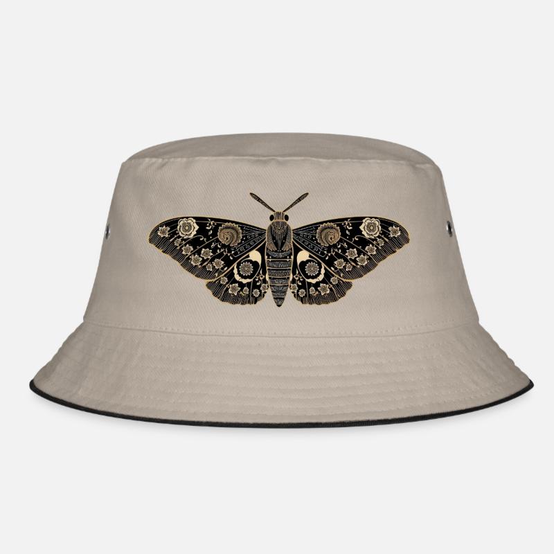 Papillon vintage – Fleurs noires et dorées Bob