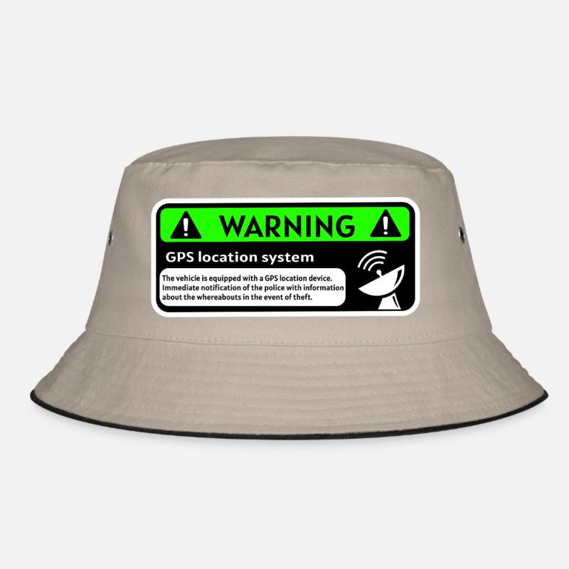 GPS-Tracker - Bucket Hat - Khaki/Schwarz