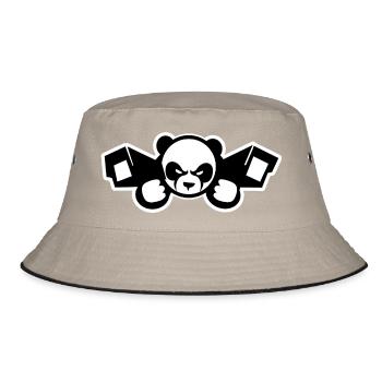China Surveillance Panda – Political Satire - Bucket Hat - khaki/black - Front