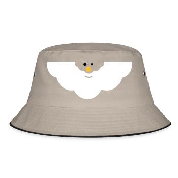 Cuddly Cloud Face - Bucket Hat - khaki/black - Front